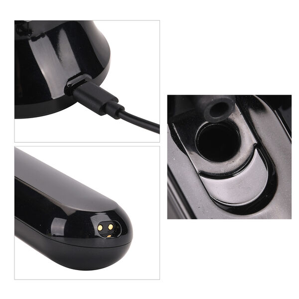 3-in-1 Multifunktionale Massagebürste mit EMS & Lichttherapie, 7,5x7x21,5cm, Weinrot image number 7