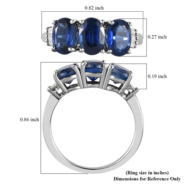 Kaschmir Kyanit und Zirkon-Ring - 3,30 ct. image number 6
