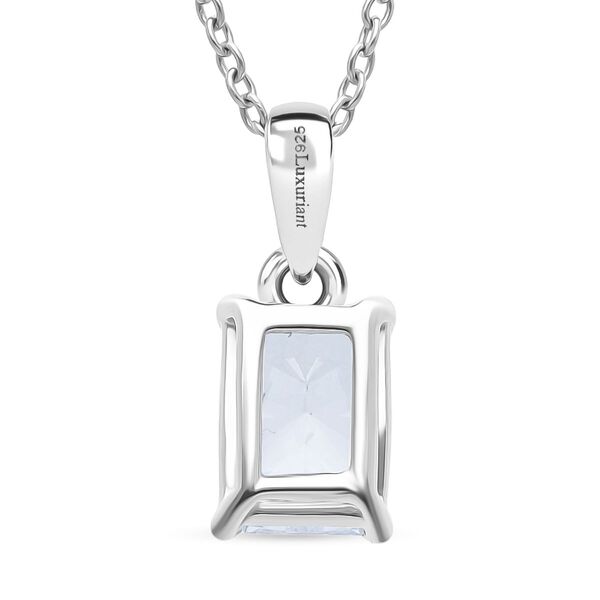 LUXURIANT SGL zertifizierter SI-GH Labor Diamant Anhänger mit 50cm Kette, 925 Silber rhodiniert - 1 ct. image number 4