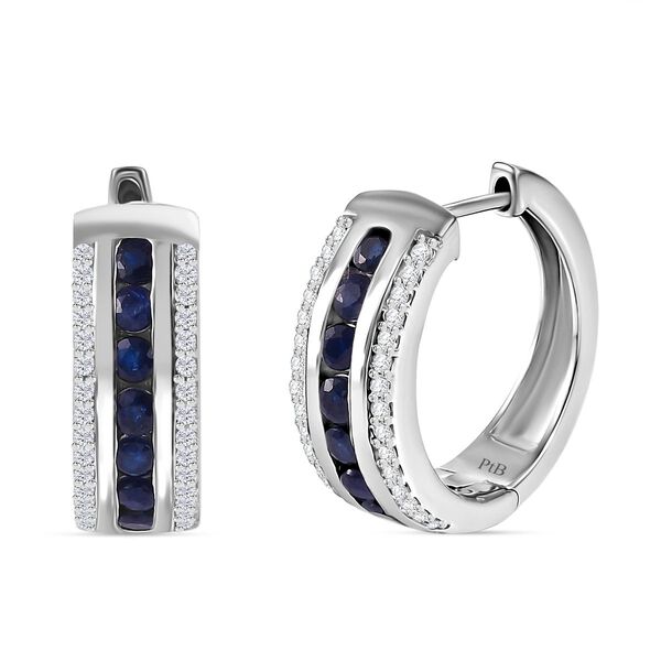 Masoala Saphir und Zirkon Ohrringe - 1,86 ct.