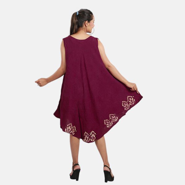 Luftiges Sommerkleid, 100% Viskose, Einheitsgröße Weinrot image number 1