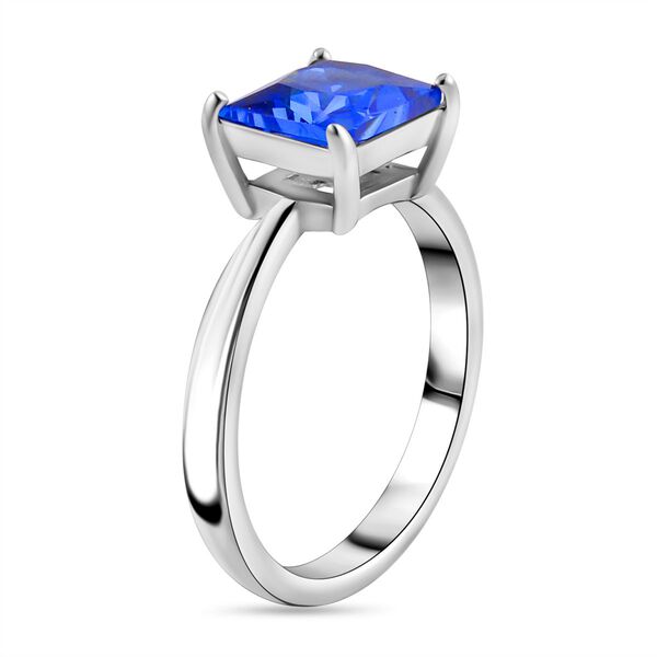 Blauer Kristall Schmuckset Reiner Edelstahl image number 5