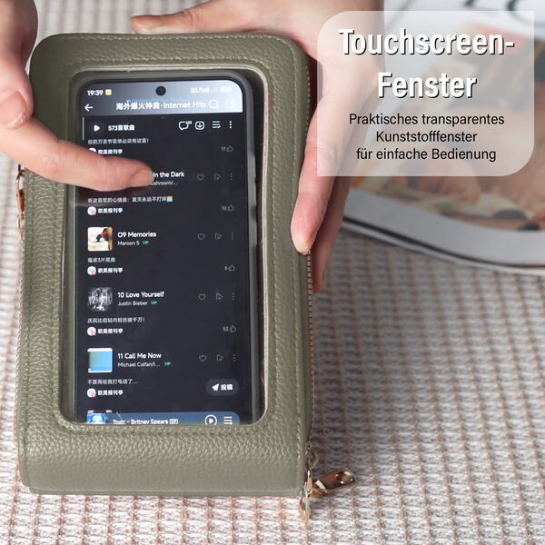 PASSAGE Crossbody Tasche, 18x6,5x11cm, Olivgr&uuml;n image number 3