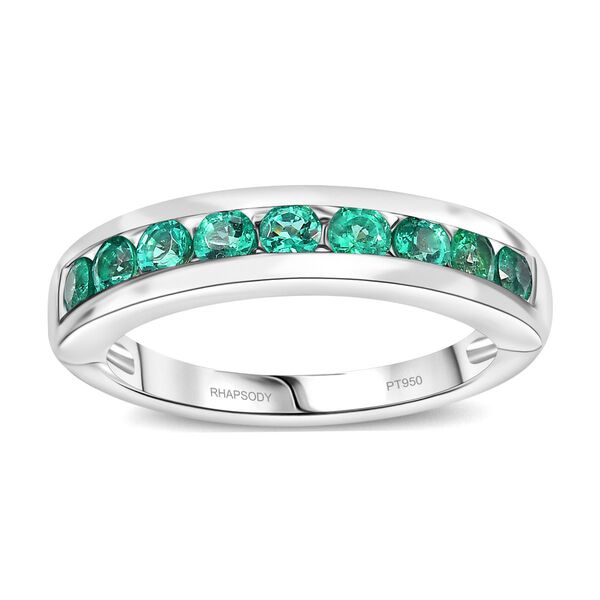 RHAPSODY AAAA Kolumbianischer Smaragd Ring in 950 Platin - 0,86 ct. image number 4