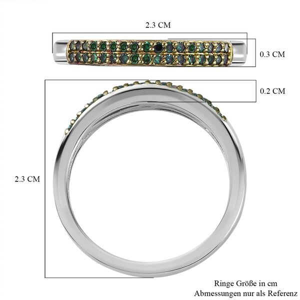 Gr&uuml;ner Diamant-Bandring - 0,20 ct. image number 7