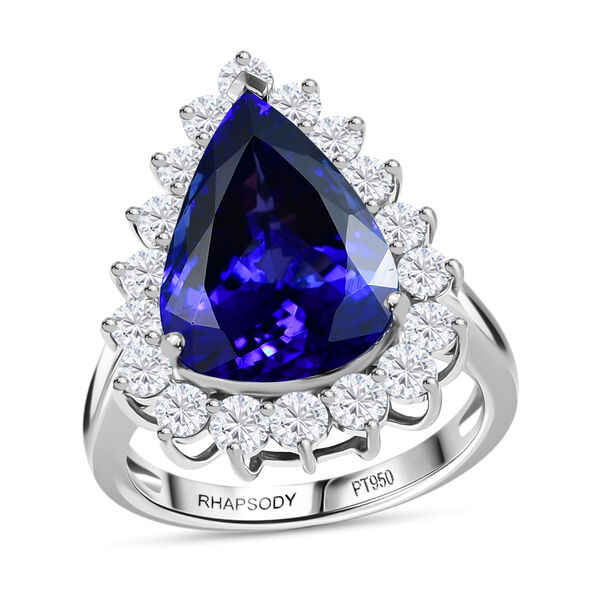 RHAPSODY AAAA Tansanit und VS Diamant Ring in 950 Platin - 11,34 ct. image number 3