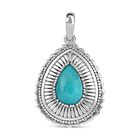 Sierra Nevada Türkis Anhänger 925 Silber platiniert ca. 3.15 ct