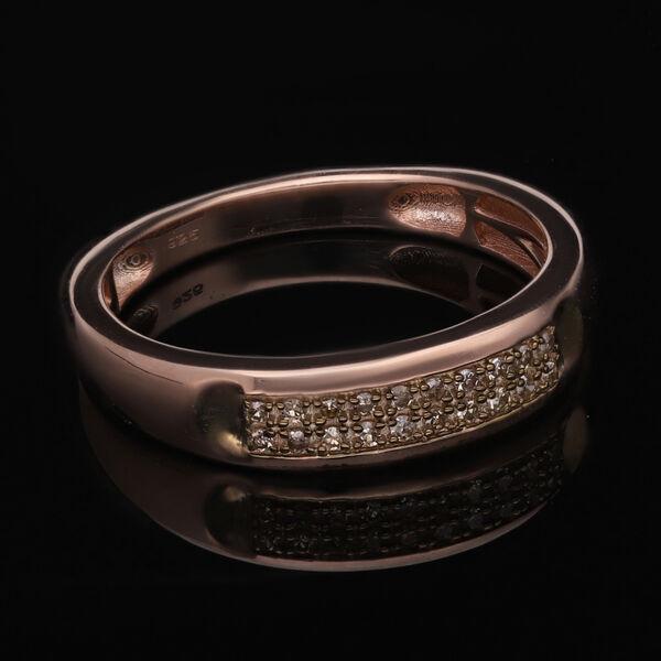 Natürlicher Champagner-Diamant-Ring - 0,10 ct. image number 2