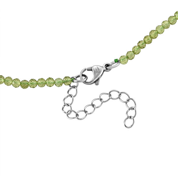 Peridot Halskette ca. 45 cm 316L Edelstahl ca. 130,00 ct. image number 4