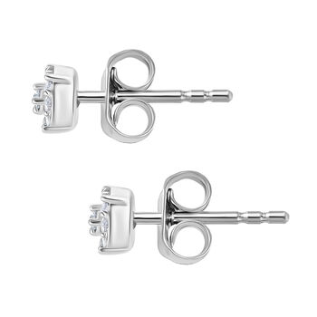 D'Joy Wei&szlig;er Diamant Ohrringe 925 Silber rhodiniert ca. 0.15 ct