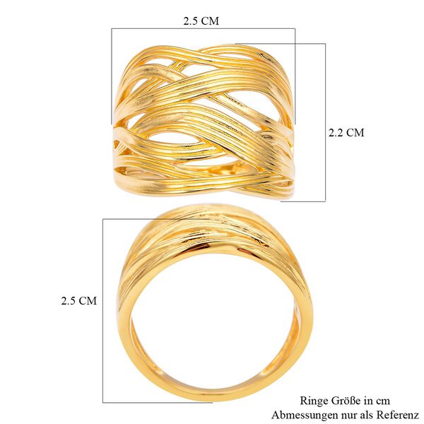 Verschlungener Ring, 925 Silber vergoldet  ca. 8,57g image number 7