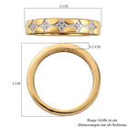 Diamant Band Ring 925 Silber 585 Vergoldet image number 6