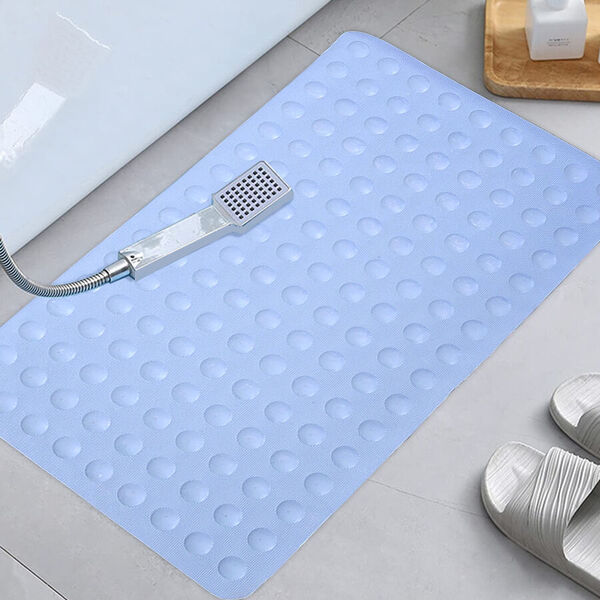 100% Naturlatex-Badematte, 40x70 cm, blau image number 4