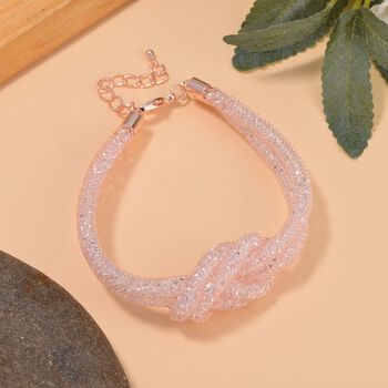 Wei&szlig;er Kristall Armband ca. 20 cm Reines Messing