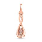 AA Morganit Anhänger 925 Silber 750 Roségold Vermeil ca. 0,49 ct.