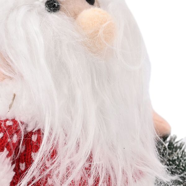 Weihnachtsmann mit LED lichter und Tannenbaum, 25 cm, 3AAA (nicht inkl.), Rot image number 8