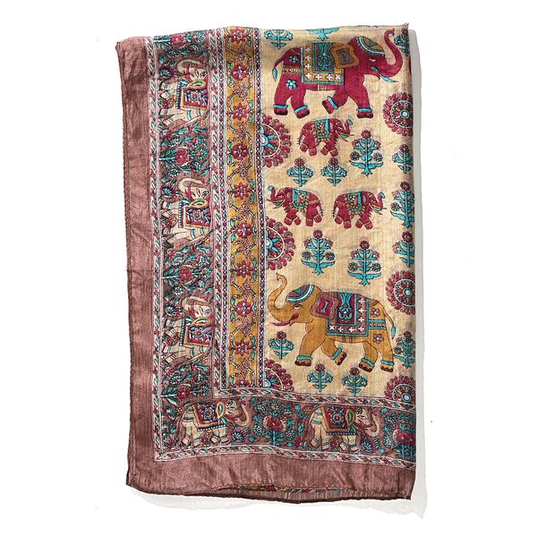 LA MAREY - Seidenschal 100% Seide 50 x 170 cm Mehrfarbig image number 4