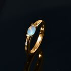 AA Natürlicher, äthiopischer Welo Opal Ring 925 Silber vergoldet (Größe 17.00) ca. 0,30 ct image number 2