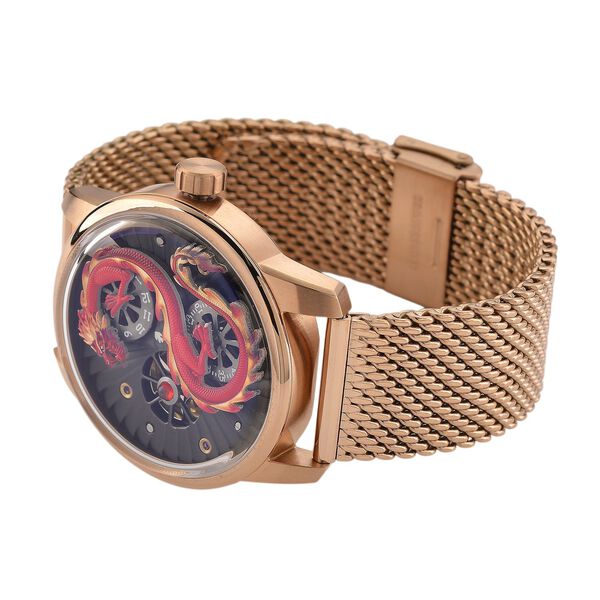 WILLIAM HUNT LIMITIERTE EDITION - Drachen Uhr Seiko Automatik Uhrwerk, 21 Jeweils, Saphir Mineralglas, 5 ATM Wasserdicht, 316L Edelstahl image number 6