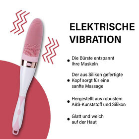 Elektrische Reinigungs-Vibrations-Badebürste mit langem Griff, 43x6,5x4cm, Rosa