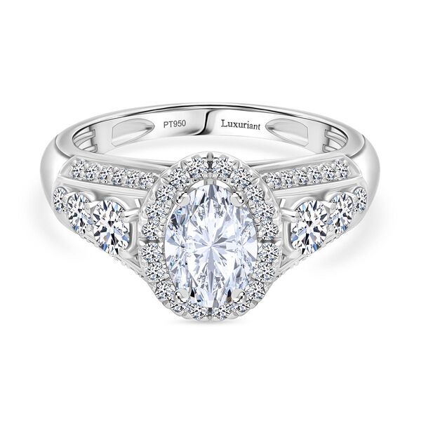LUXURIANT SGL zertifizierter VS-GH Labor Diamant Ring in 950 Platin - 2 ct. image number 0