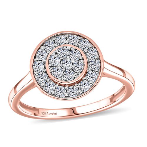 Lab Grown Diamant SI Ring 925 Silber 750 Roségold Vermeil (Größe 17.00) ca. 0,53 ct image number 3