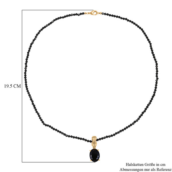 EVER TRUE AA Schwarzer Glasachat, Schwarzer Spinell Schmuckset ca. 50 cm ca. 51.00 ct image number 5