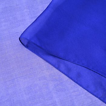 LA MAREY - 100% Maulbeeren-Seidenschal, Chiffon, 110x180 cm, k&ouml;nigsblau