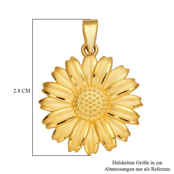 Sonnenblumen-Anhänger in 999 Gelbgold, 2,27g image number 6
