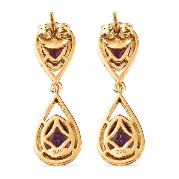 Nat&uuml;rliche, marokkanische Amethyst-Ohrh&auml;nger, 925 Silber vergoldet, 3,40 ct. image number 5