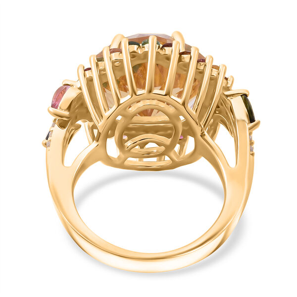 AA Citrin, Multi-Turmalin und Zirkon Ring - 11,84 ct. image number 5