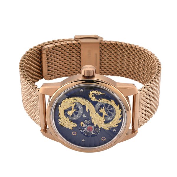 WILLIAM HUNT LIMITIERTE EDITION - Drachen Uhr Seiko Automatik Uhrwerk, 21 Jeweils, Saphir Mineralglas, 5 ATM Wasserdicht, Edelstahl image number 4