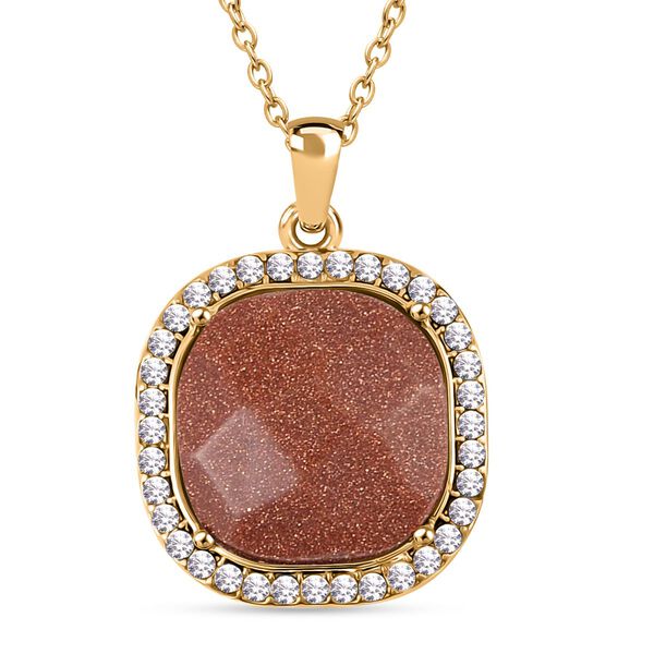 Gold Sandstein und wei&szlig;es Kristall-Schmuckset image number 6