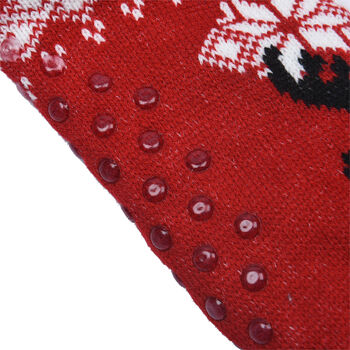 2er-Set - 2 Paar rutschfeste Haus Socken mit warmem Sherpa Futter, Einheitsgr&ouml;&szlig;e Weihnachtsmotiv&nbsp;