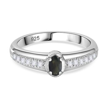 Alexandrit und Zirkon Ring - 0,49 ct.