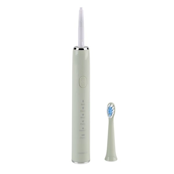 LIVMORE Sonic elektrische Zahnb&uuml;rste mit 3 Zahnb&uuml;rstenk&ouml;pfen und 1 Silikon-Zungenb&uuml;rstenkopf, 24,5x2,5cm, Gr&uuml;n image number 6