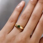 Natürlicher Chromdiopsid Ring 925 Silber vergoldet  ca. 0,60 ct image number 2