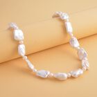 Weiße Keshi Perle und weiße Süßwasser Perlen-Halskette, 50 - 386 ct. image number 1
