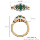 Grandidierit und Zirkon-Ring, 925 Silber vergoldet  ca. 1,09 ct image number 6