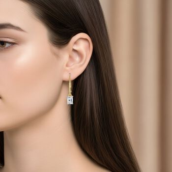 LUXURIANT SGL zertifizierte VS-GH Labor Diamant Ohrringe, 925 Silber 750 Gelbgold Vermeil - 1 ct.