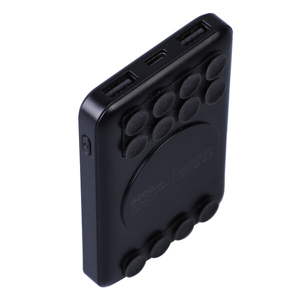 Kabellose Powerbank 5000 mAh, Gr&ouml;&szlig;e 10x6,3x1,7 cm, Schwarz image number 3