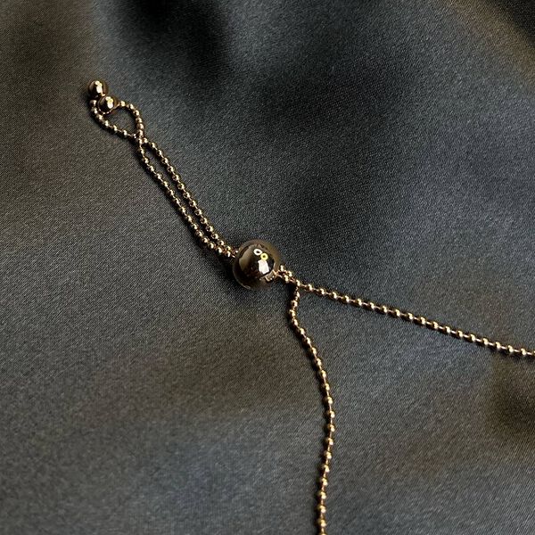 Verstellbares Bambusstamm Armband mit Diamantschliff 23 cm image number 1