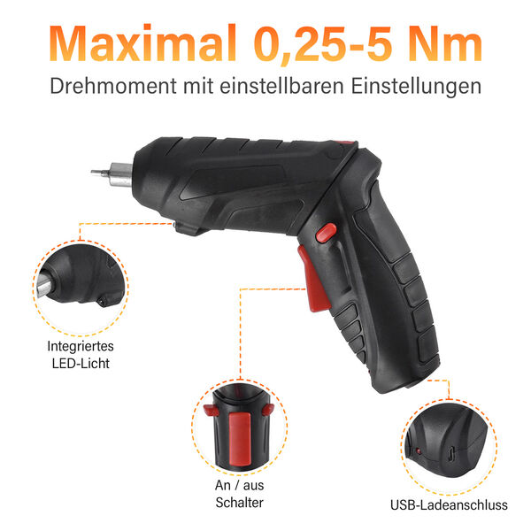 47-teilige multifunktionaler Akkusschrauber image number 3