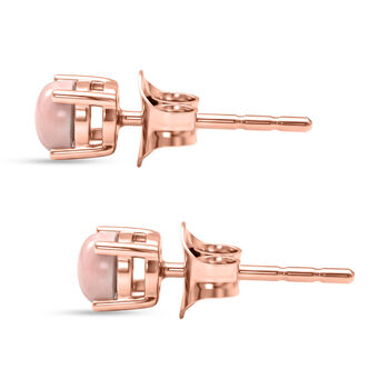 Rosa Opal Ohrringe 925 Silber 750 ros&eacute;vergoldet ca. 0,60 ct.