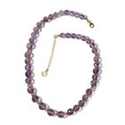JCK Vegas Exklusive Kollektion - Rose De France Amethyst Halskette ca. 45-50 cm 925 Silber Gelbgold Vermeil ca. 250.00 ct