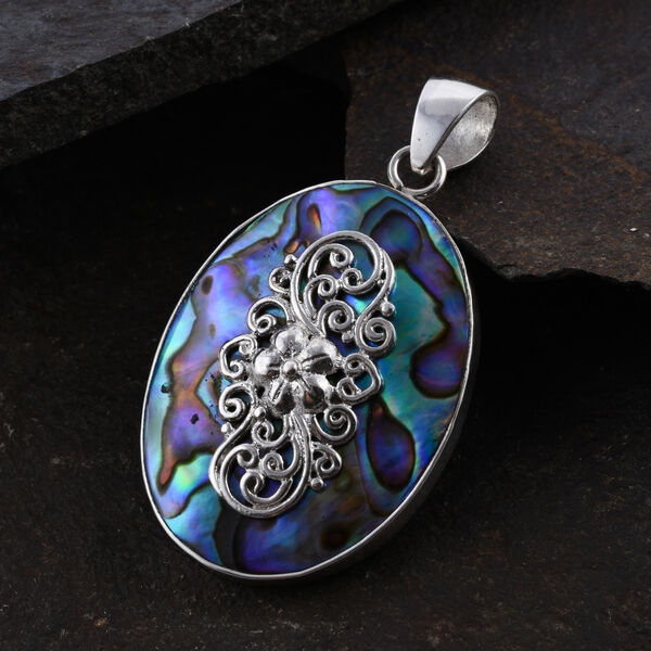 Royal Bali Kollektion - Abalone Muschel-Anh&auml;nger, 925 Silber image number 2