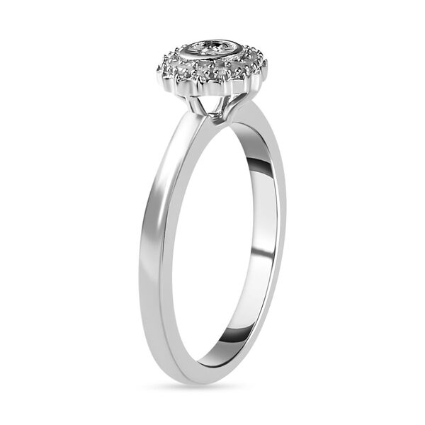 Diamant Ring, 925 Silber platiniert (Gr&ouml;&szlig;e 16.00) ca. 0,10 ct image number 5