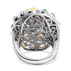 Natürlicher, äthiopischer Welo Opal-Ring, 925 Silber platiniert  3,88 Carat ca. 3,96 ct image number 5