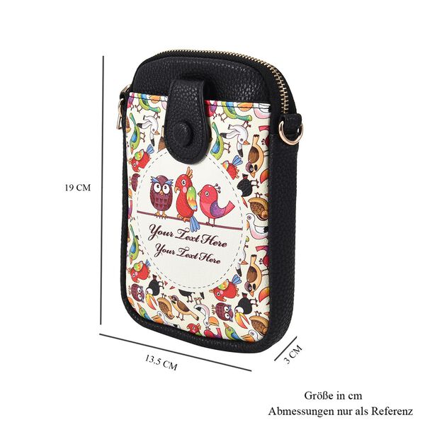 Umh&auml;ngetasche aus Kunstleder, Vogelmuster image number 7