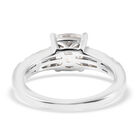 LUSTRO STELLA Hergestellt mit ZIRKONIA Halo Ring 925 Silber Rhodium-Überzug (Größe 16.00) ca. 5,17 ct image number 4